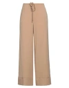 Merci .., Woman Pants Camel Size 4 Polyester, Viscose In Beige