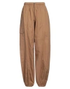 Merci Italia Woman Pants Camel Size 8 Cotton, Elastane In Beige