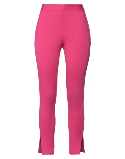 Merci .., Woman Pants Fuchsia Size 8 Cotton, Nylon, Elastane In Pink