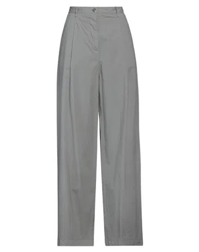 Merci .., Woman Pants Grey Size 6 Cotton, Elastane
