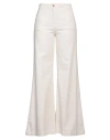 Merci .., Woman Pants Camel Size 10 Polyester, Viscose, Elastane In White