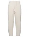 Merci .., Woman Pants Ivory Size L Viscose, Nylon, Elastane In White