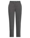 Merci .., Woman Pants Lead Size 6 Polyester, Viscose, Wool, Elastane In Grey