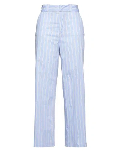 Merci .., Woman Pants Light Blue Size 2 Cotton, Polyamide, Elastane