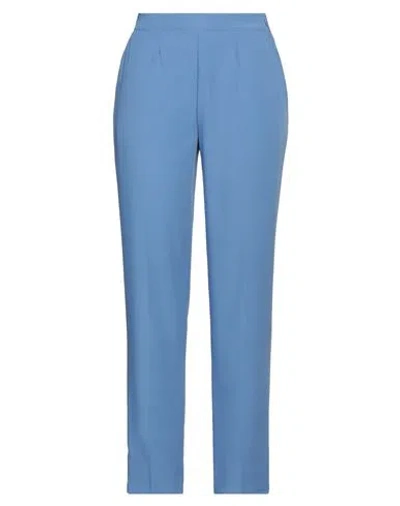 Merci .., Woman Pants Light Blue Size 6 Polyester, Elastane