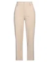 Merci .., Woman Pants Light Brown Size 6 Cotton, Nylon, Elastane In Beige