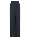 Merci .., Woman Pants Midnight Blue Size 2 Viscose, Linen