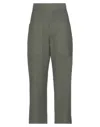 Merci .., Woman Pants Military Green Size 2 Cotton, Elastane In Green
