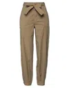 Merci .., Woman Pants Military Green Size 8 Cotton, Elastane