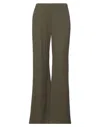 Merci .., Woman Pants Military Green Size S Polyester, Viscose, Elastane