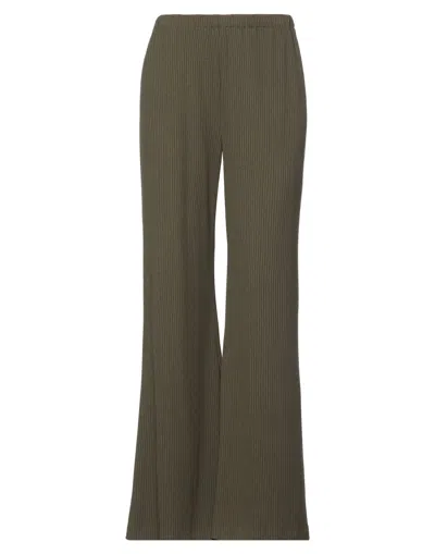Merci .., Woman Pants Military Green Size S Polyester, Viscose, Elastane