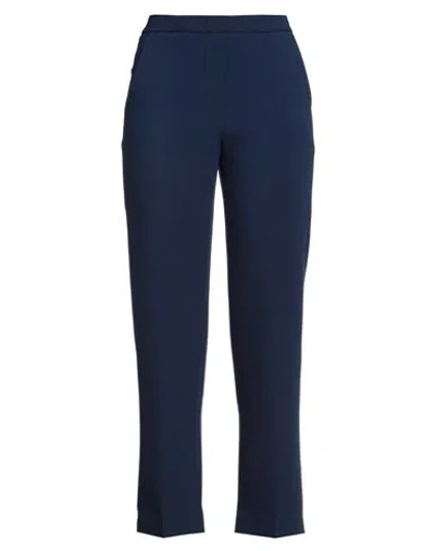 Merci .., Woman Pants Navy Size 2 Polyester, Viscose, Elastane In Navy Blue