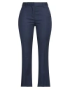 Merci .., Woman Pants Navy Size 8 Cotton, Rayon, Elastane In Navy Blue