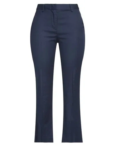 Merci .., Woman Pants Navy Size 8 Cotton, Rayon, Elastane In Navy Blue
