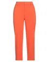 Merci .., Woman Pants Orange Size 6 Cotton, Nylon, Elastane