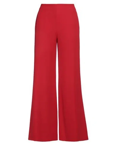 Merci .., Woman Pants Red Size 4 Polyester, Elastane