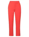 Merci .., Woman Pants Red Size 6 Cotton, Nylon, Elastane
