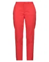 Merci .., Woman Pants Red Size 8 Cotton, Nylon, Elastane
