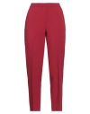 Merci .., Woman Pants Red Size 8 Polyester, Viscose, Elastane In Red