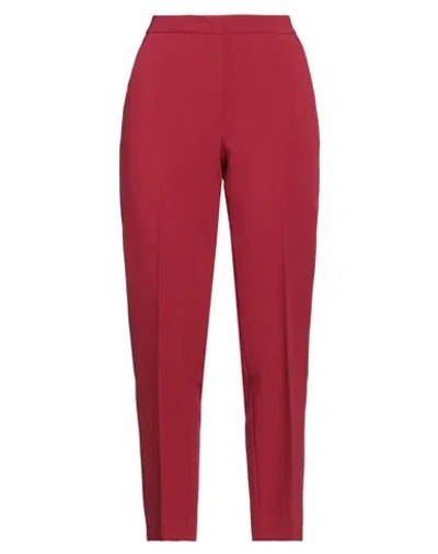 Merci .., Woman Pants Red Size 8 Polyester, Viscose, Elastane