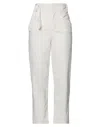Merci .., Woman Pants White Size 10 Cotton, Elastane In White