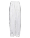 Merci .., Woman Pants Beige Size 6 Polyester, Viscose, Elastane In White