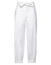 Merci .., Woman Pants Beige Size 8 Polyester, Viscose, Elastane In White
