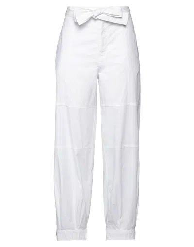 MERCI ..,MERCI WOMAN PANTS WHITE SIZE 8 COTTON, ELASTANE