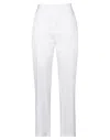 Merci .., Woman Pants White Size 8 Cotton, Nylon, Elastane
