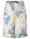 Merci .., Woman Shorts & Bermuda Shorts Blue Size 6 Viscose In Blue