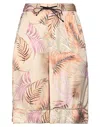 Merci .., Woman Shorts & Bermuda Shorts Mauve Size 4 Viscose In Purple