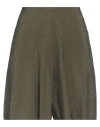 MERCI ..,MERCI WOMAN SHORTS & BERMUDA SHORTS MILITARY GREEN SIZE S MODAL, POLYESTER