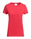 Merci .., Woman T-shirt Red Size Xs Cotton In Red