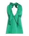 Merci .., Woman Top Green Size S Polyester In Green