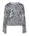 Merci .., Woman Top Ivory Size M Viscose In White