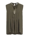 Merci .., Woman Top Military Green Size M Modal, Polyacrylic In Green