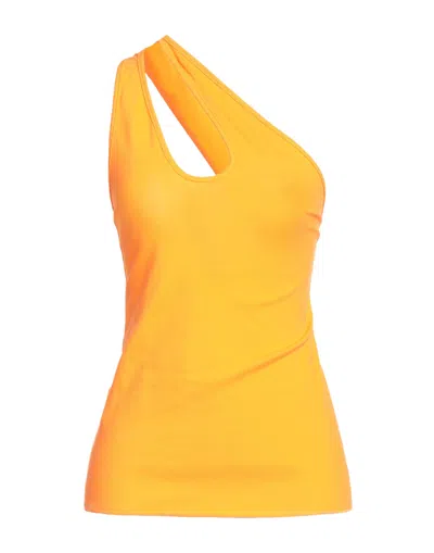 Merci .., Woman Top Orange Size L Cotton
