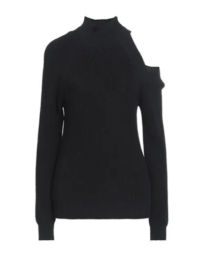 Merci .., Woman Turtleneck Black Size S Merino Wool