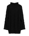 Merci .., Woman Turtleneck Black Size Xs Wool, Acrylic, Alpaca Wool In Black