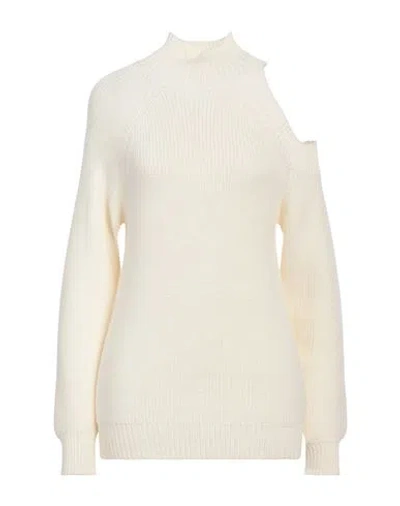 Merci .., Woman Turtleneck Cream Size S Merino Wool