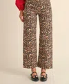 Merci Women's Cropped Wide Leg Pants In Cheetah