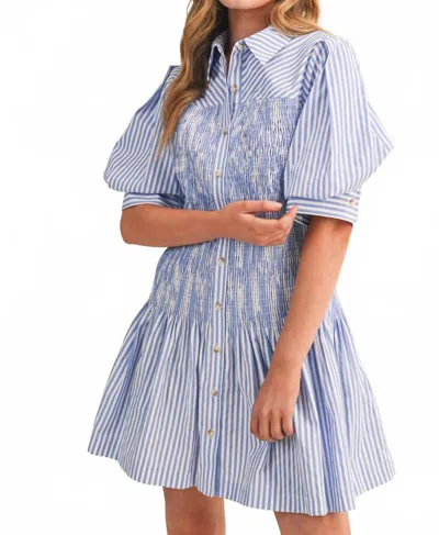 Merci Women's Hampton Stripe Dress In Blue