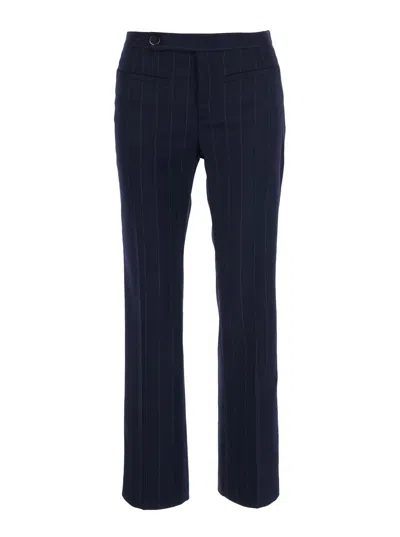 Merci Women's High-waist Tech Fabric Trousers In Blue