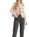 Merci Women's Patchwork Vest In Floral Breeze In Multi