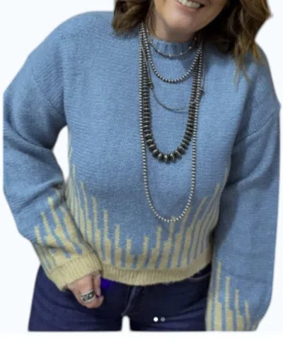 Merci Women's Textured Sweater In Hazy Blue