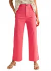 Merci Women's The Journey High Waist Crop Pant In Berry Pink In Pink