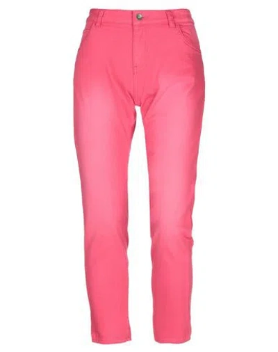!m?erfect Woman Jeans Fuchsia Size 28 Cotton, Elastane In Pink