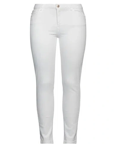 !m?erfect Woman Jeans Ivory Size 32 Cotton, Elastane In White