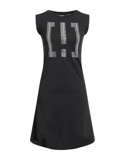 !m?erfect Woman Mini Dress Black Size Xs Cotton