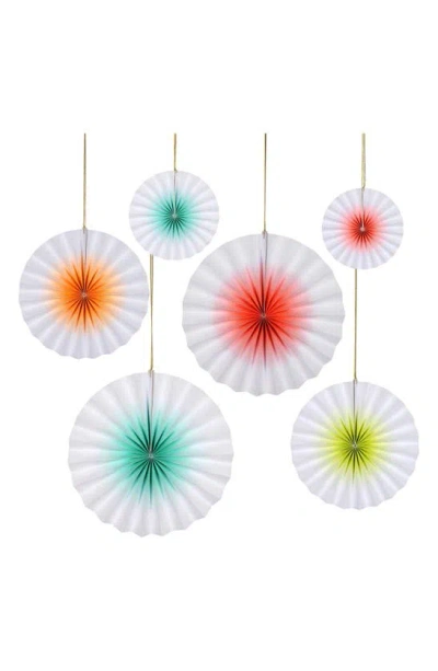 Meri Meri 6-piece Pinwheel Decorations In Multi